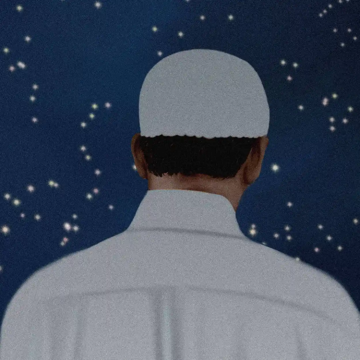Maher Yvant – Auteur Momkin Éditions Maher Yvant – auteur de romans spirituels vu de dos, contemplant le paysage