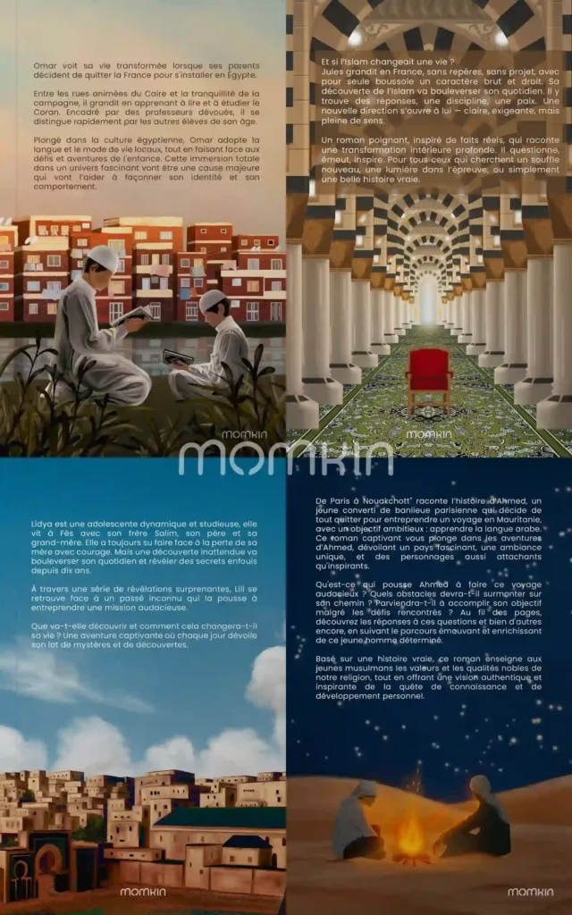 Pack de 4 romans Momkin Éditions – couverture arrière